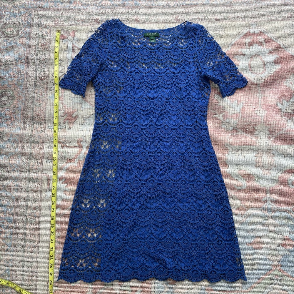 Lauren Ralph Lauren Blue Lace Dress